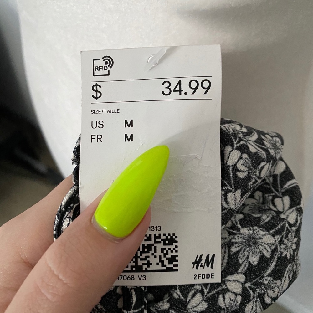 H&M Floral Short Sleeve Spring Summer Dress - Picture 15 of 16